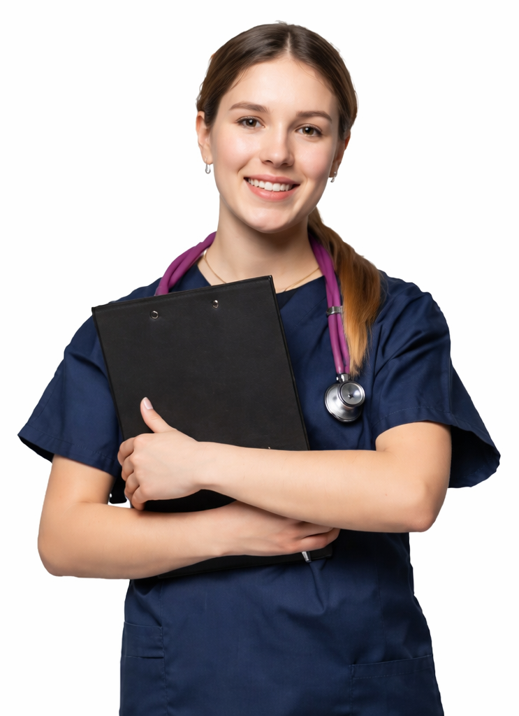 Doctor holding clipboard